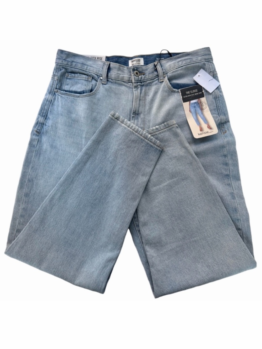 Kensie Eloise Size 10/30 Jeans Ultra High Rise Mom Retro Luxe Stretch Melton NEW